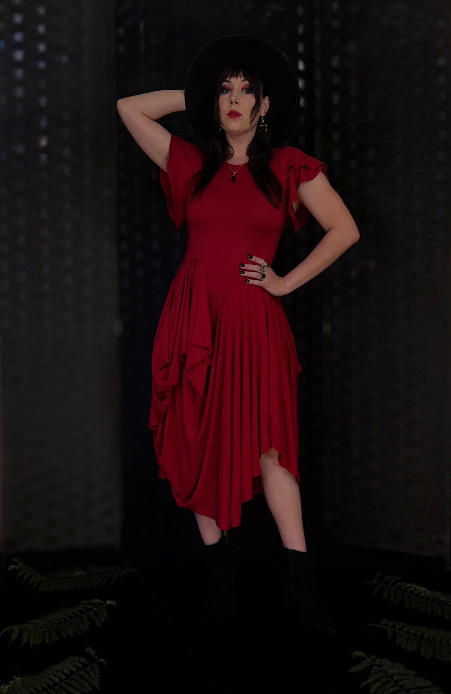 Sibyl Jersey Draped Midi Dress