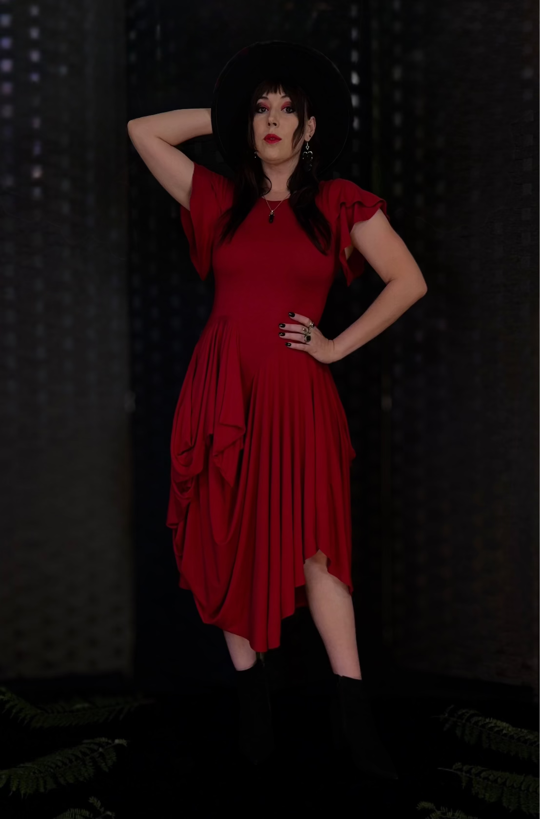 Sibyl Jersey Draped Midi Dress