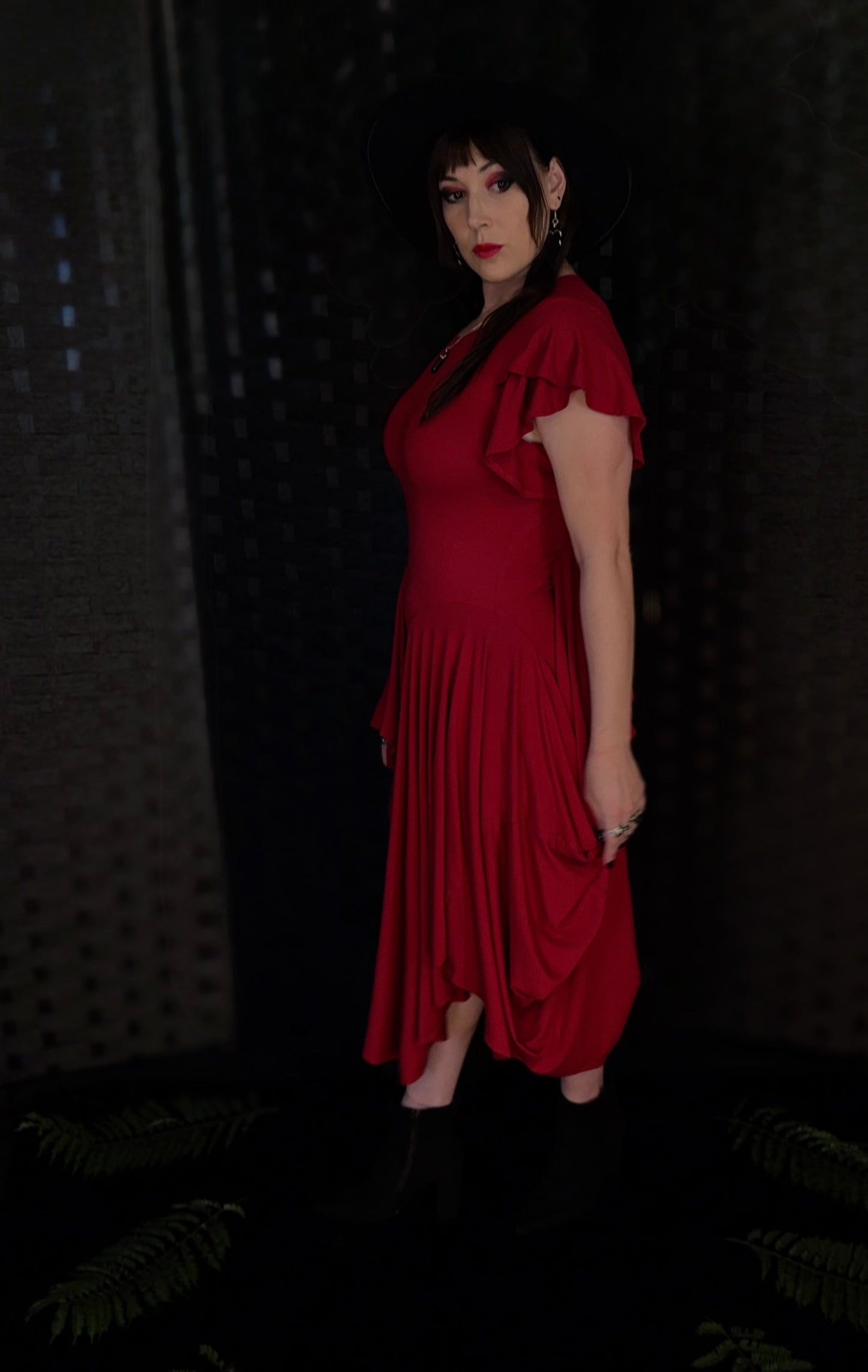 Sibyl Jersey Draped Midi Dress